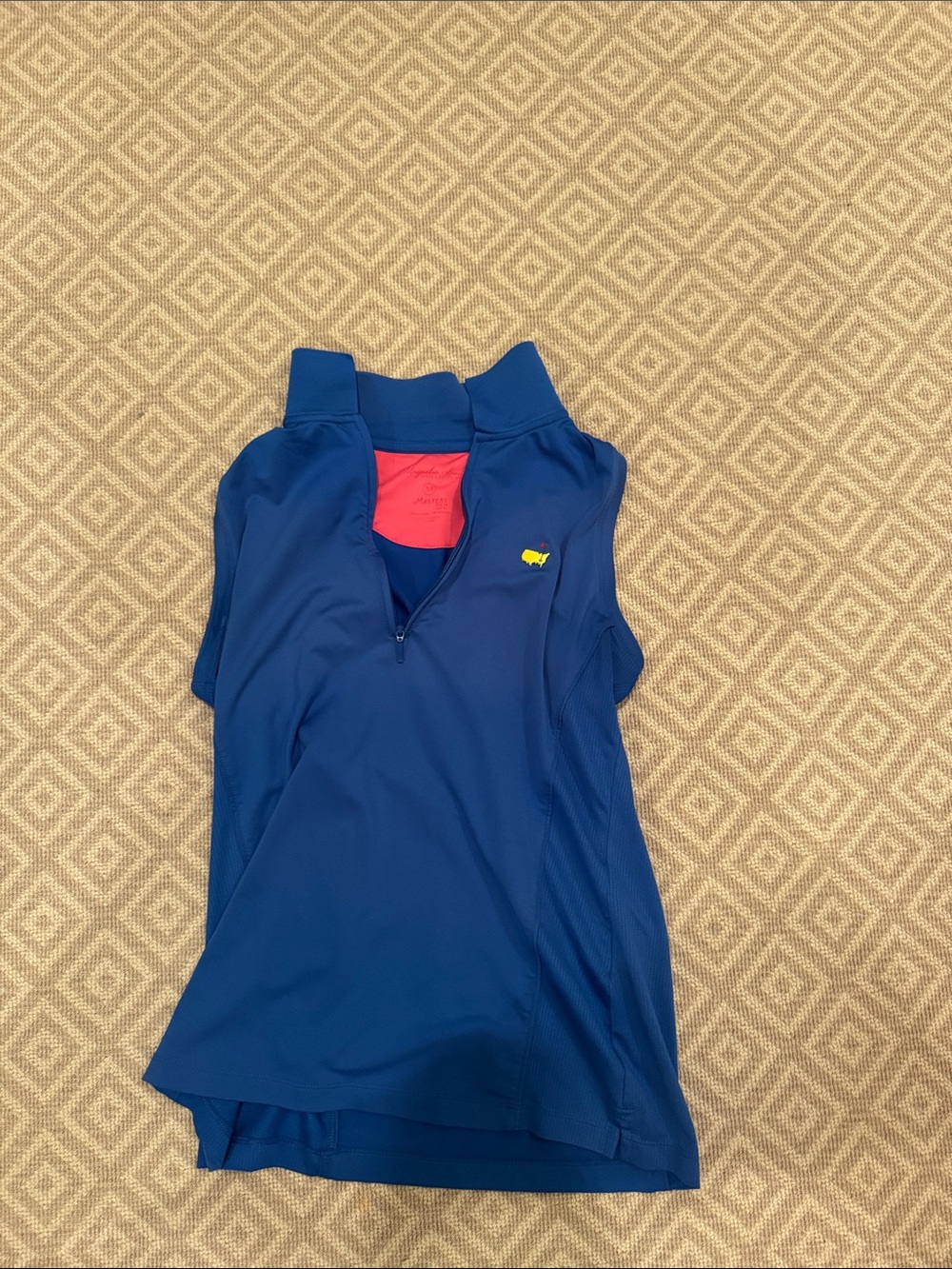 Navy Sleeveless masters gold top